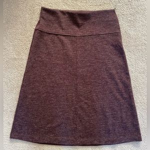 Loft Heathered A-Line Midi Skirt
